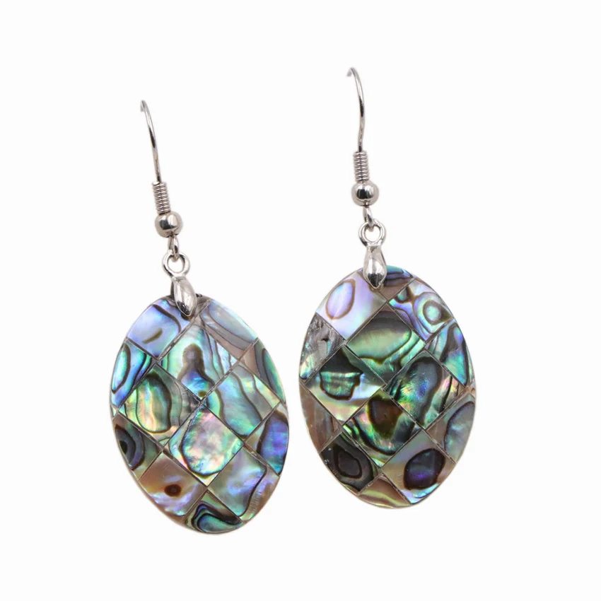 Fashion Earring for Women Natural Abalone Shell Drop Earrings Metal Charms Paua Shells Dangle Eardrop Jewelry Gift A716 | Украшения и