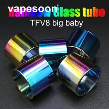 

VapeSoon Replacement Rainbow Glass Tube For Smok TFV8 BIG BABY 5ML Tank Atomizer