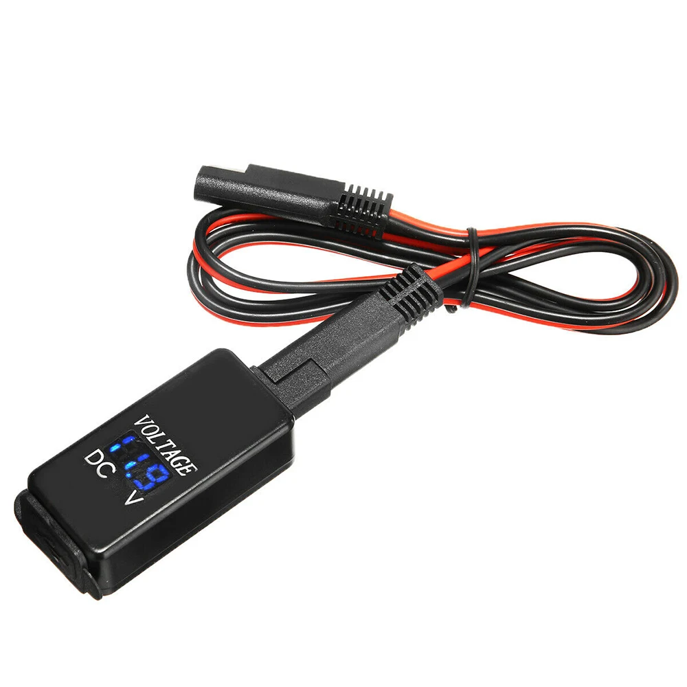 

Motorcycle Quick Disconnect Plug with Waterproof Dual USB Charger For Smart Phone Tablet GPS SAE To USB Adapter with Voltmeter