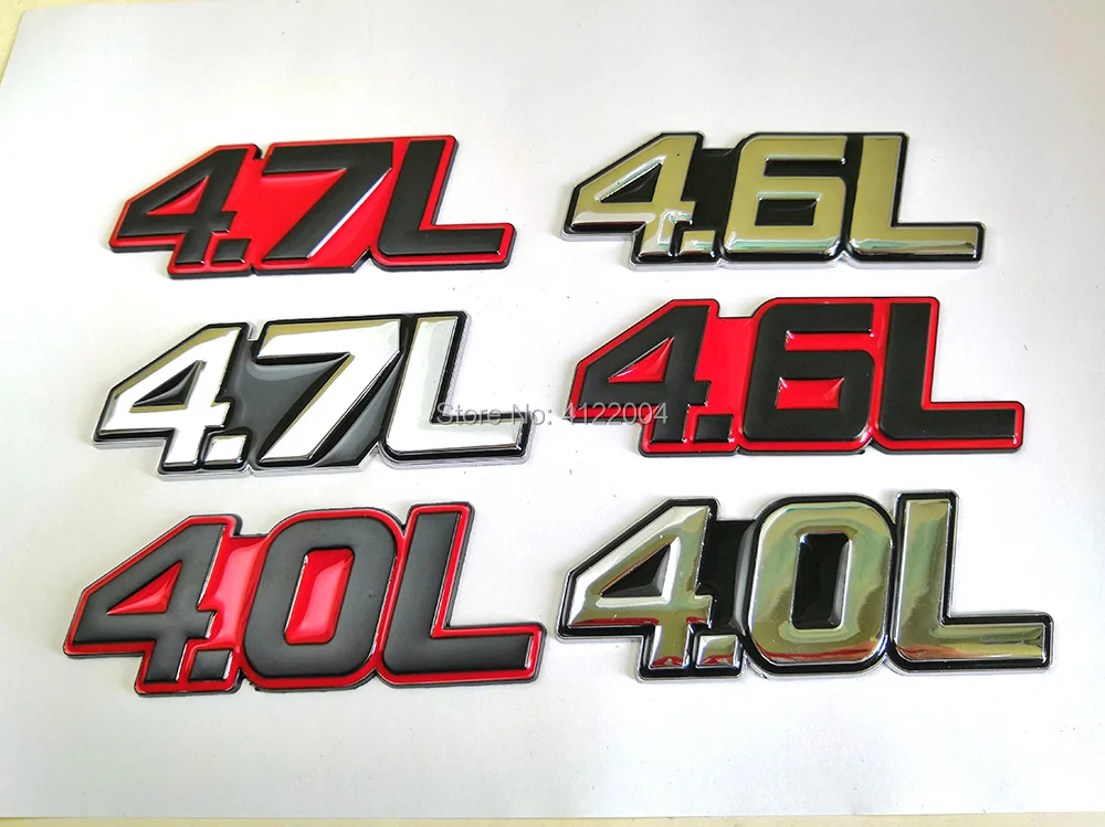 4.0L 4.6L 4.7L энергетическая Эмблема багажника Наклейка для TOYOTA HONDA MITSUBISHI VOLVO GEELY CHERY HAVAL