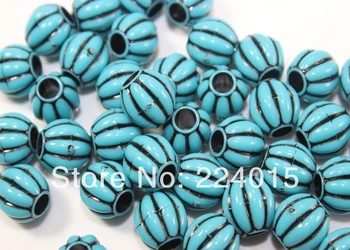 

150pcs/10mm Blue Round Big Hole Acrylic Beads For Fashion Bracelet Necklace Jewelry Beading Diy Making