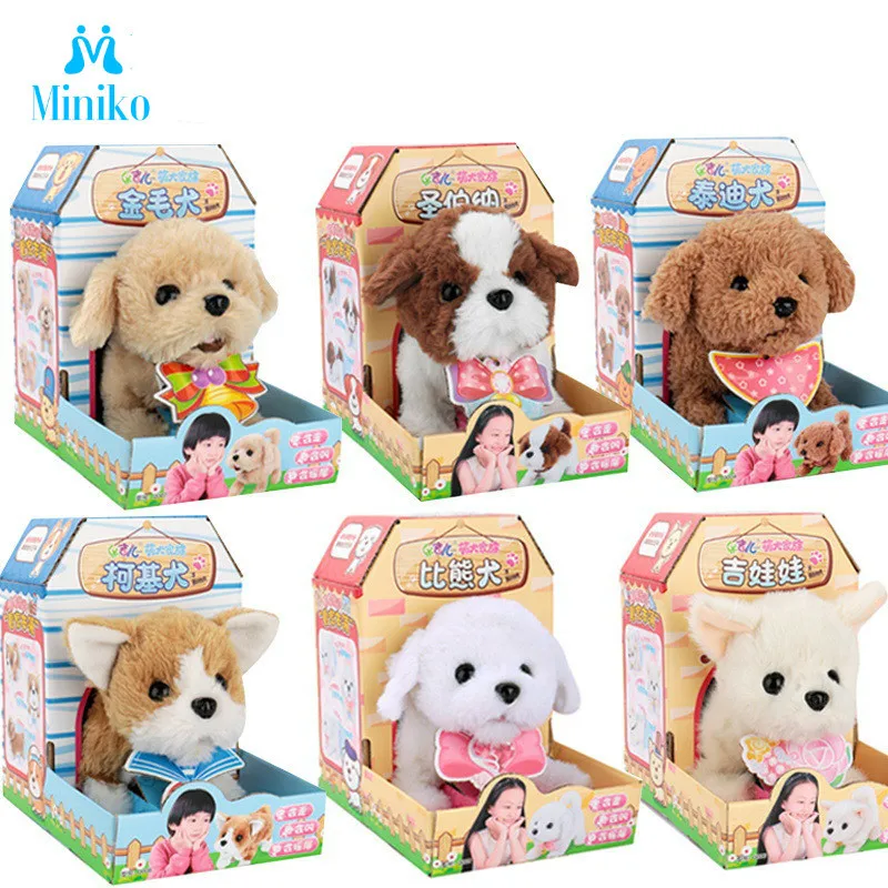

Rc Robot Poodle Meeting Electronic Sound Control Interactive Walk Puppy Teddy Dog Pet Plush Toys For Children Kids Birthday Gift