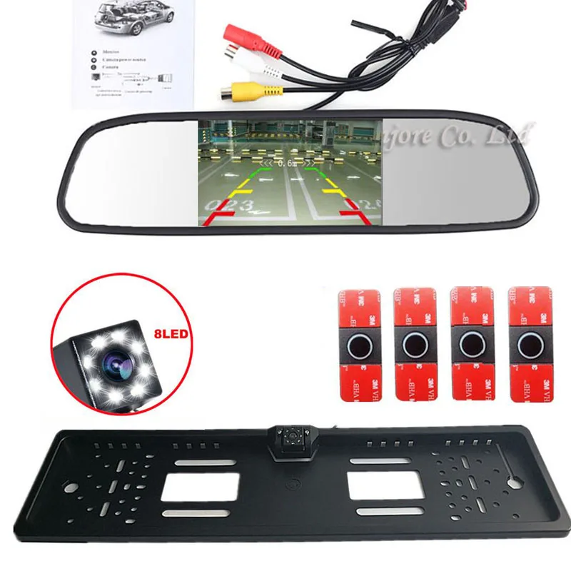 16.5MM Flat Original 4 Sensor Video Parking sensors Radar Connect Rear