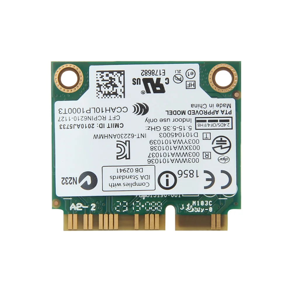 Двухдиапазонная 300 Мбит/с для Intel 62230ANHMW Advanced-N 6230 2,4G 5 ГГц WiFi+ BT3.0 Combo half Mini PCI-e Bluetooth беспроводная карта