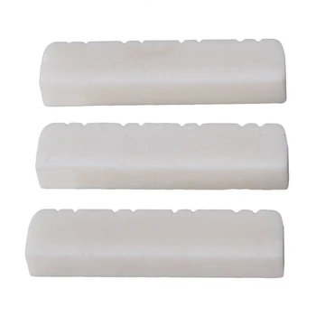 

New 3 pcs 8 String Mandolin Bone Slotted Nuts for Mandolin Parts Accessories