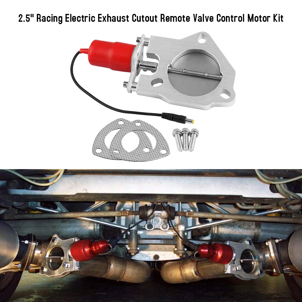 

Racing Electric Exhaust Cutout Remote Valve 2.5 / 3 Inch Cut Out Control Motor Kit Stainless Steel