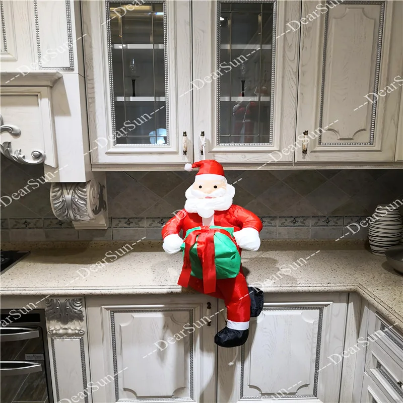 

Christmas gifts Dearsun brand hot decoration 1pc Santa Claus standing figure amazing excellent quality handicraft W22*H43cm