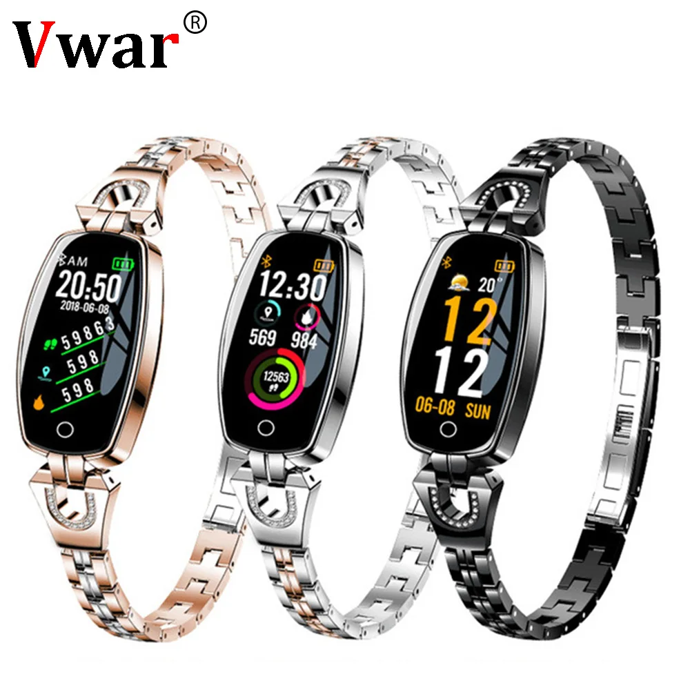 

Luxury smart wristband for women Sport Fitness tracker bracelet Heart Rate Monitor smart band best gift for girl Xiaomi iphone
