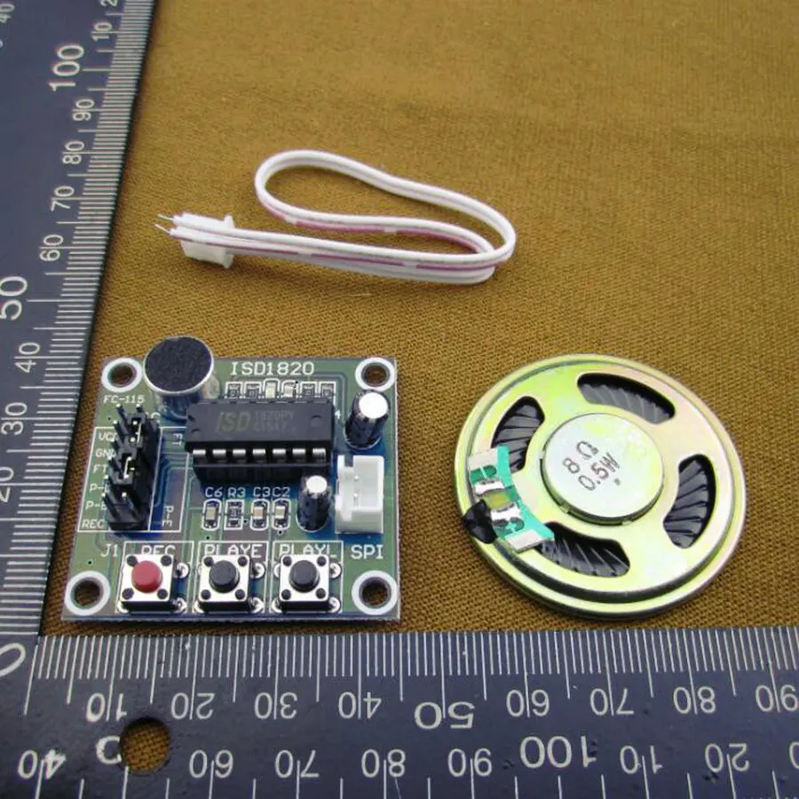 2pcsFree Shipping ISD1820 Sound/Voice Board Recording Recorder Playback