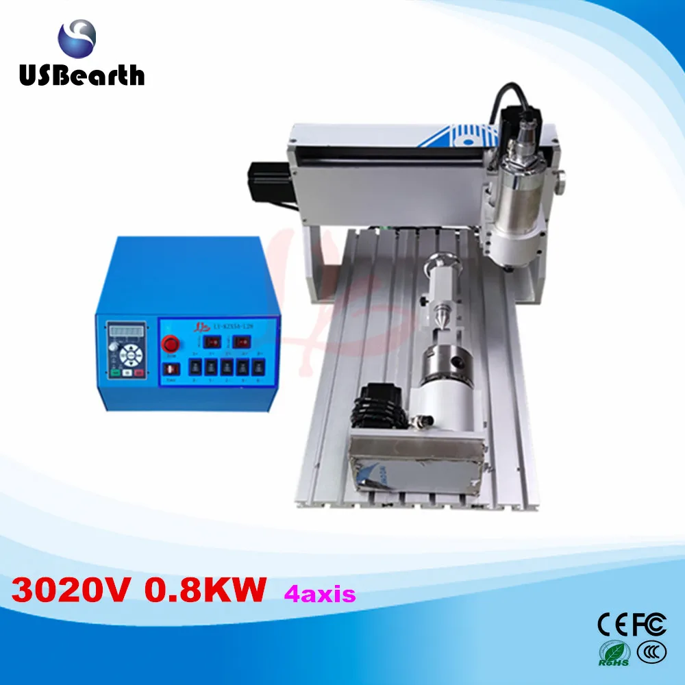 

LY CNC 3020V 0.8KW 4 axis mini CNC engraver machine VFD controller
