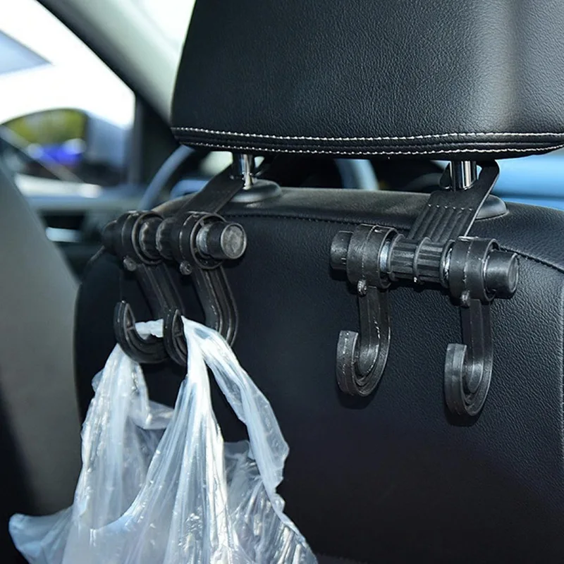 New Arrival Black Universal Car Truck Suv Seat Back Hanger Organizer Hook Headrest Holder Backrest Hook For Automobile