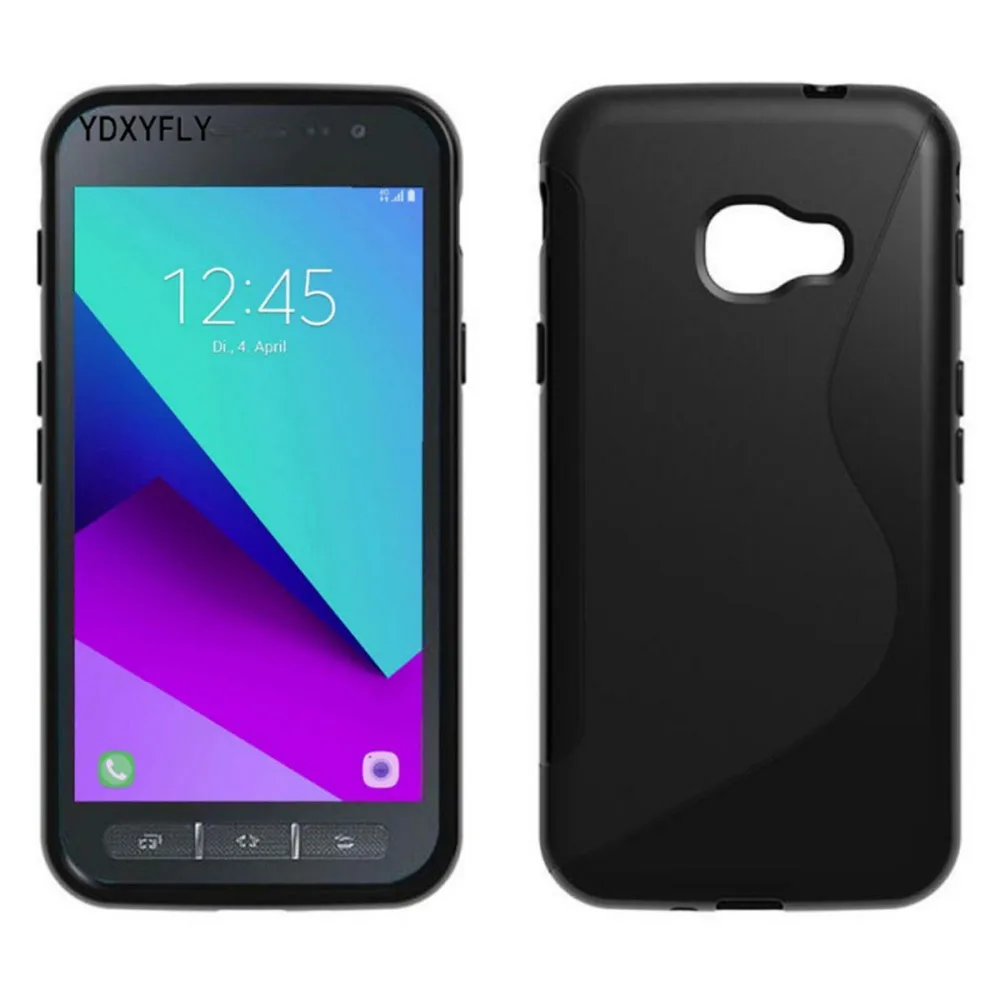 Противоскользящий гибкий чехол для Samsung Galaxy Xcover 4 4S G390F силиконовый S образный из