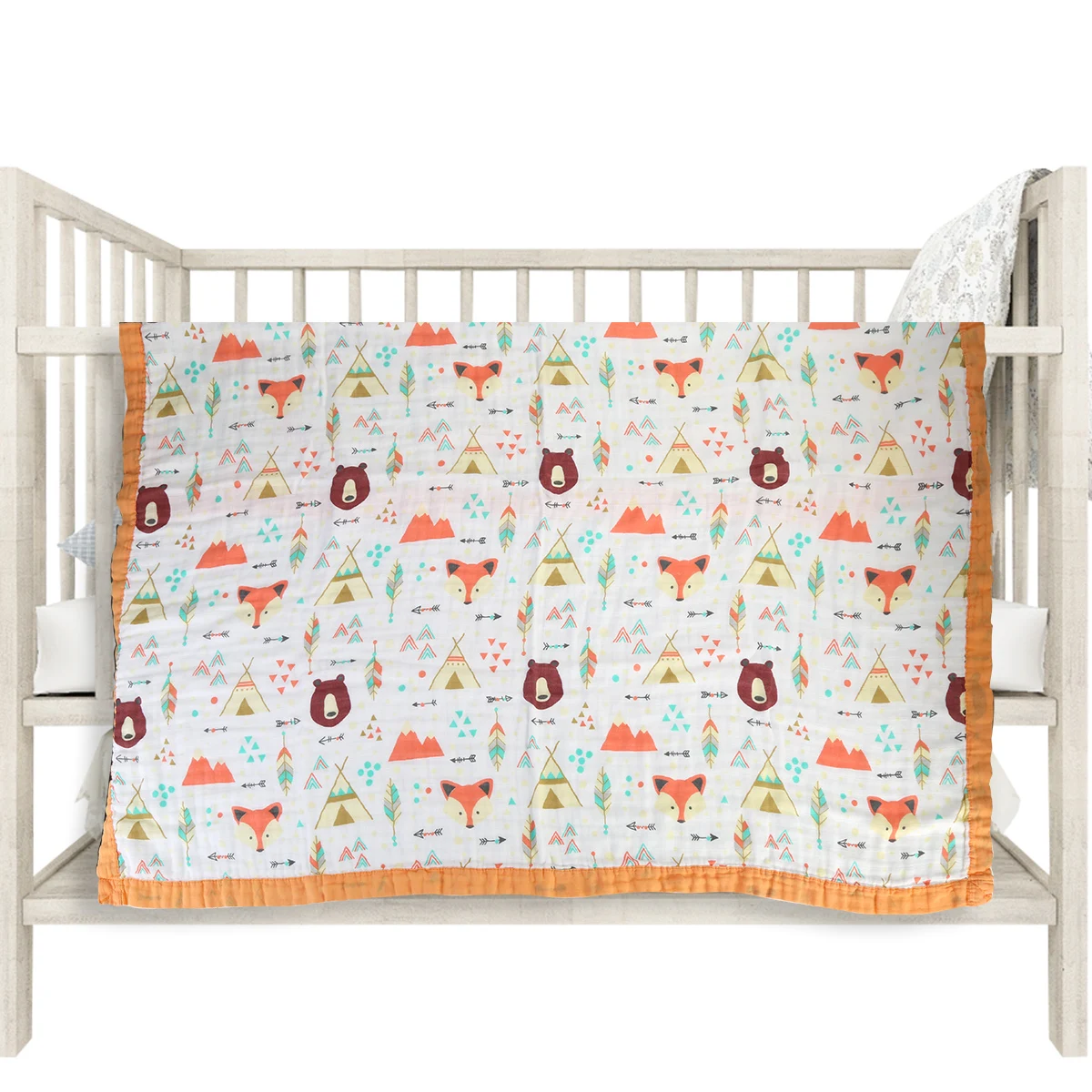 four layer bamboo baby muslin blanket Muslin Tree swaddle better than