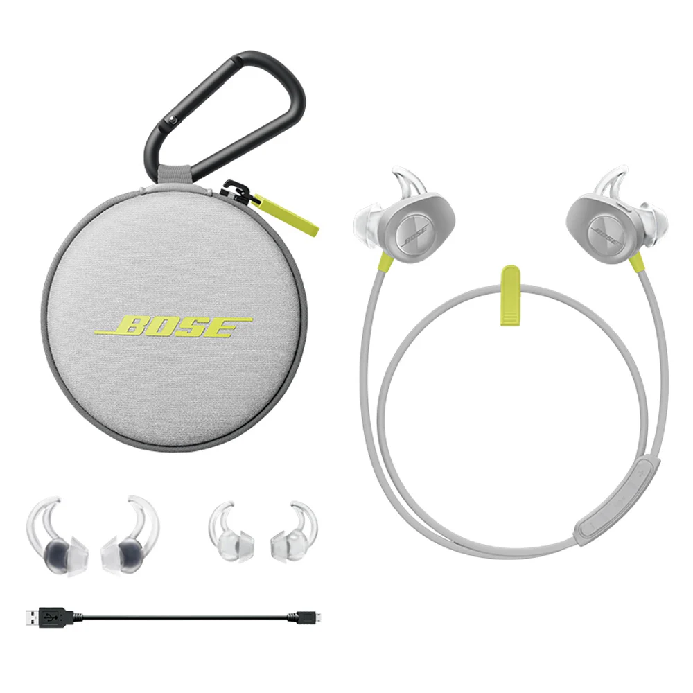Bose наушники SoundSport, беспроводные Bluetooth наушники, спортивные наушники с защитой от пота, музыкальная гарнитура, встроенное управление с микрофоном