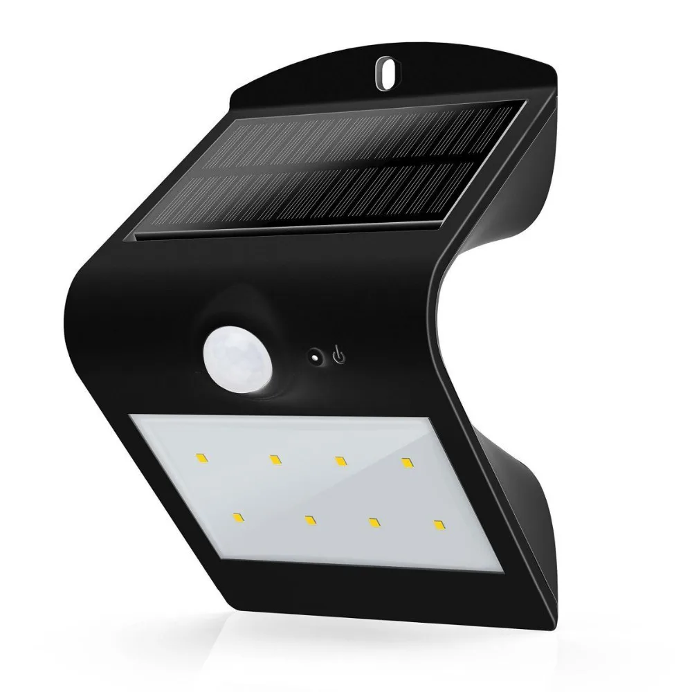 8 LED Solar Power PIR Motion Sensor Wall Light Outdoor Waterproof Garden Lamp