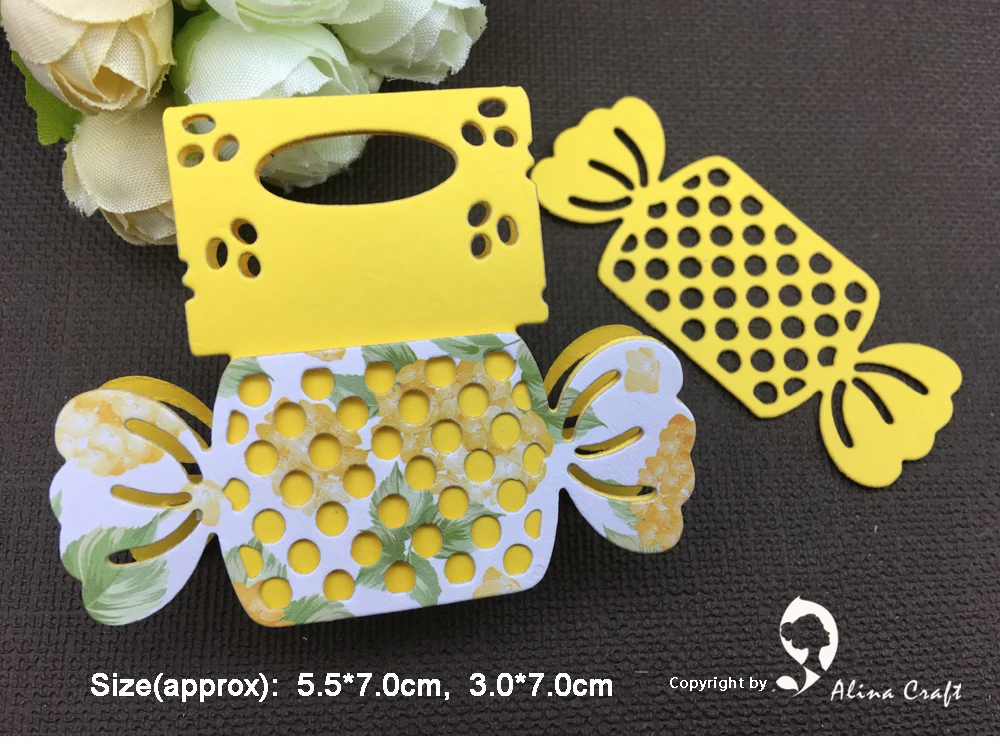 

AlinaCraft METAL CUTTING DIES CUT 2pc candy bag topper DIY gift pack Scrapbooking paper craft card album emboss knife art CUTTER