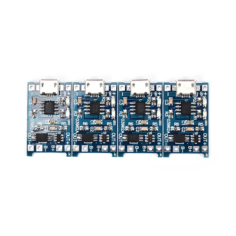 

4Pcs/lot Lithium Battery Charging Board Charger Module+Protection Dual Functions 5V Micro USB 1A 18650