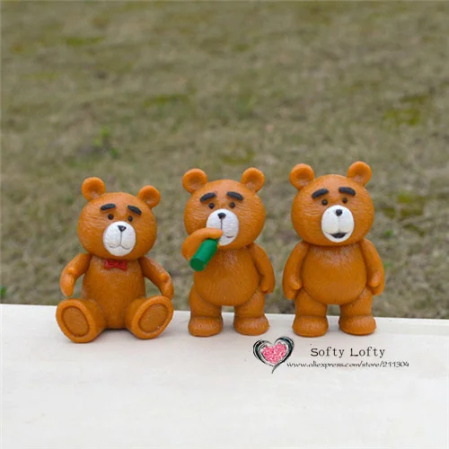 Ted Mans Teddy Bear Mini Figures 6pcs - 2
