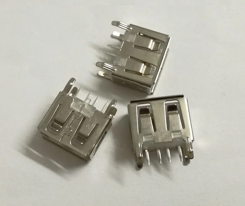 50pcs laptop motherboard micro 2.0 USB 4pin 4 pin DC white A Type Flat Angle 180 Degree Female PCB Connector Socket Jack Plug | Мобильные