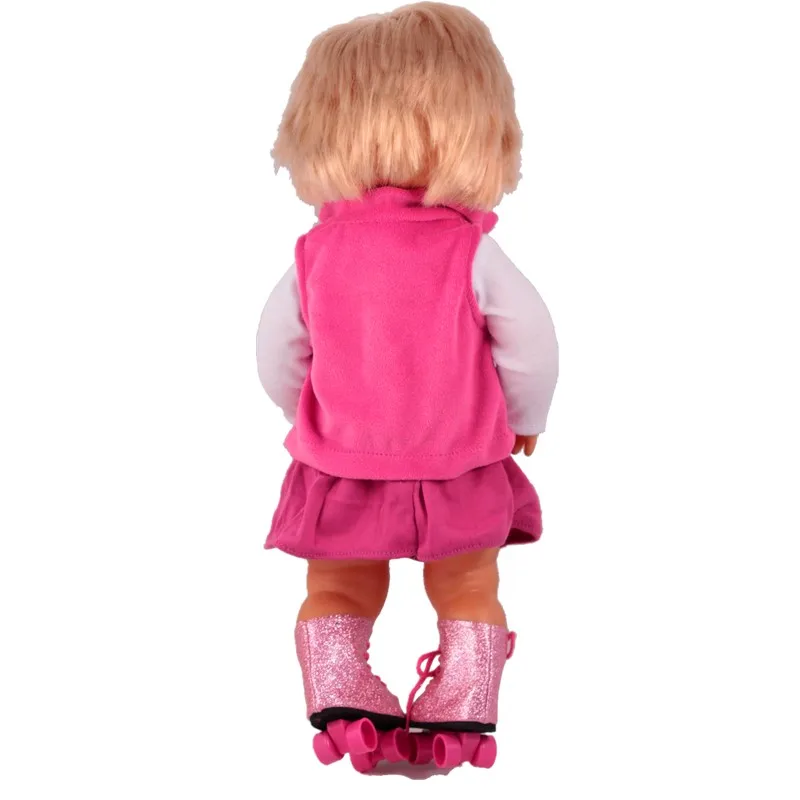 2 стиля 3в1 комбинезон+ обувь для катания на коньках подходит 16 дюймов Nenuco кукла и 41 см Одежда для куклы-младенца и аксессуары для детей Лучший подарок на день рождения