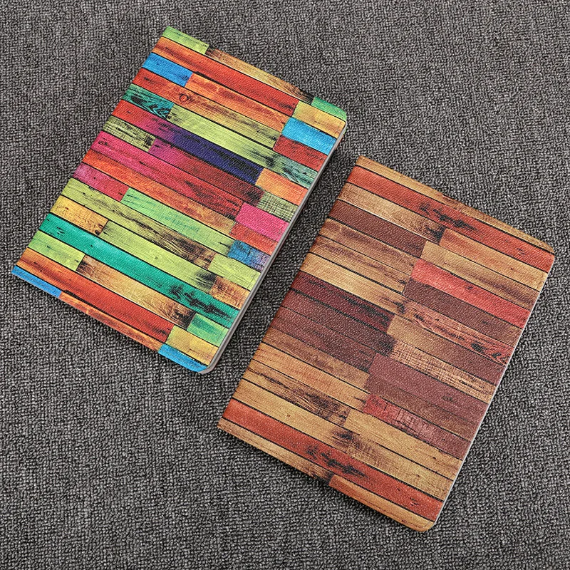 

Retro Wood Grain PU Leather Holder Stand For Ipad 2017/2018-9.7" Air 3 Ipad 2 3 4 Ipad Mini 4 5 Ipad Pro 11 10.5 Clamshell Case