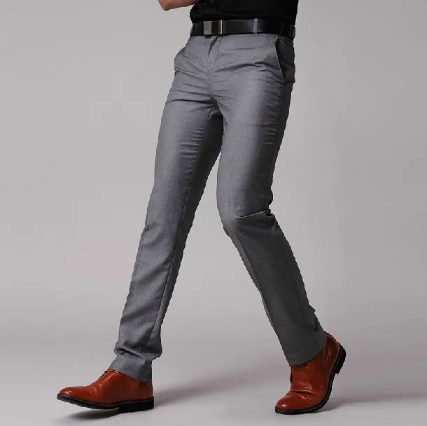 2018 New Fashion Mens Business Formal Suit Pants Slim Fit Design Men ...