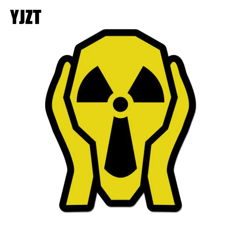 

YJZT 10.4CM*12.7CM Nuclear Scream Danger Hazard Cool decal PVC Motorcycle Car Sticker 11-00722