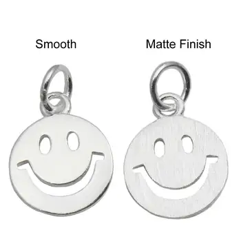 

Beadsnice 925 Sterling Silver Smiley Face Unique Pendant Happy Face Accessory Handmade Jewelry Findings Bracelet Trendy Charms