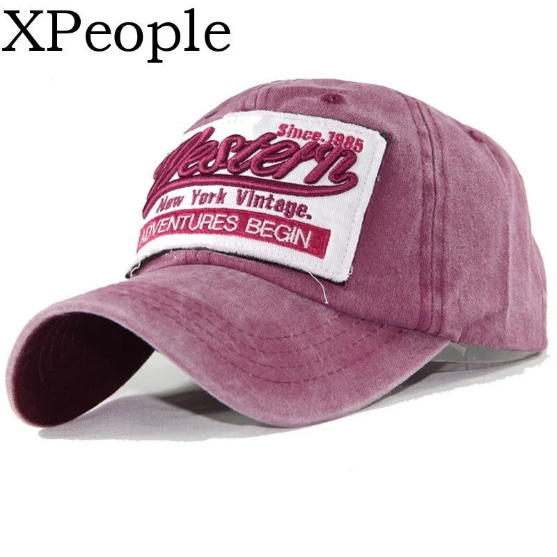 

XPople Vintage Washed Dyed Cotton Twill Low Profile Adjustable Baseball Cap Ladies Hats Dad Caps for Men and Women