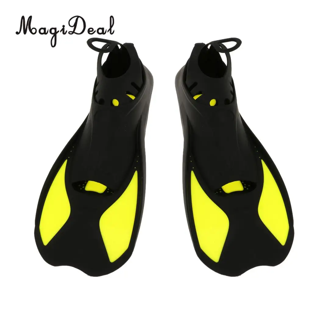MagiDeal Kid Adult Full Foot Short Fins Scuba Diving Swim Training Flippers XXS/XS/S/M/L/XL Kid Adult Swimming Snorkeling Fin