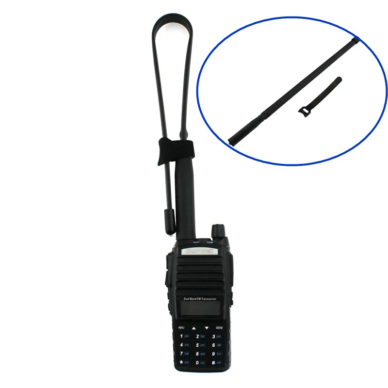 

CS Tactical Antenna SMA-Female Dual Band VHF UHF 144/430Mhz Gain Foldable Ruler Antenna For Walkie Talkie Baofeng UV-5R UV-82