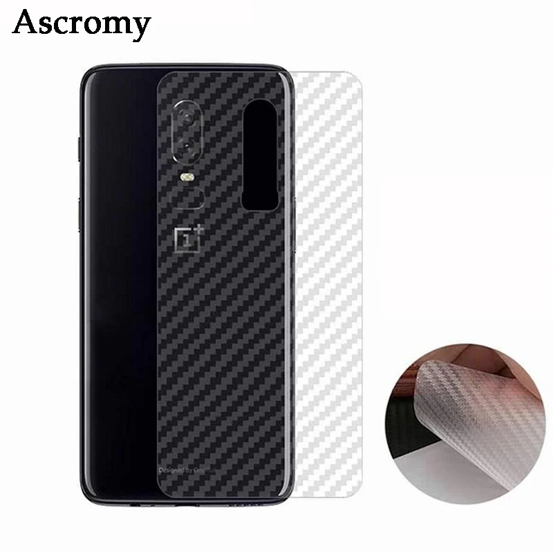 

10PC Ascromy Carbon Fiber Back Film For OnePlus 6 Transparent Screen Protector Sticker For Oneplus One Plus 6 5 5t Oneplus6 Capa