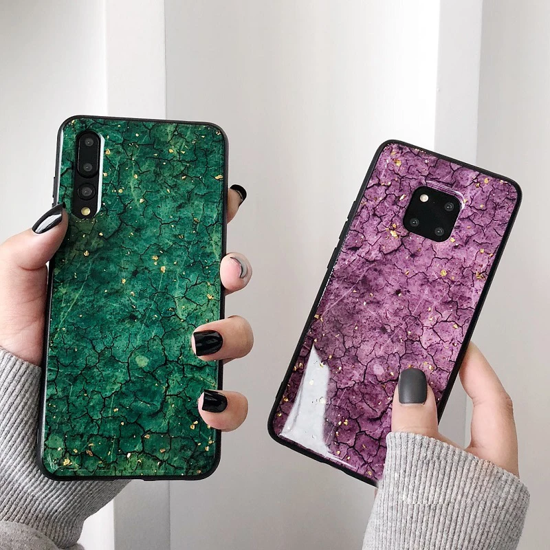 

P20pro Glitter Marble Phone Case For Huawei P10 P20 lite Mate 10 20 pro nova 3 2s 3i Gold Foil Silicone Case On Honor 10 V10 P10