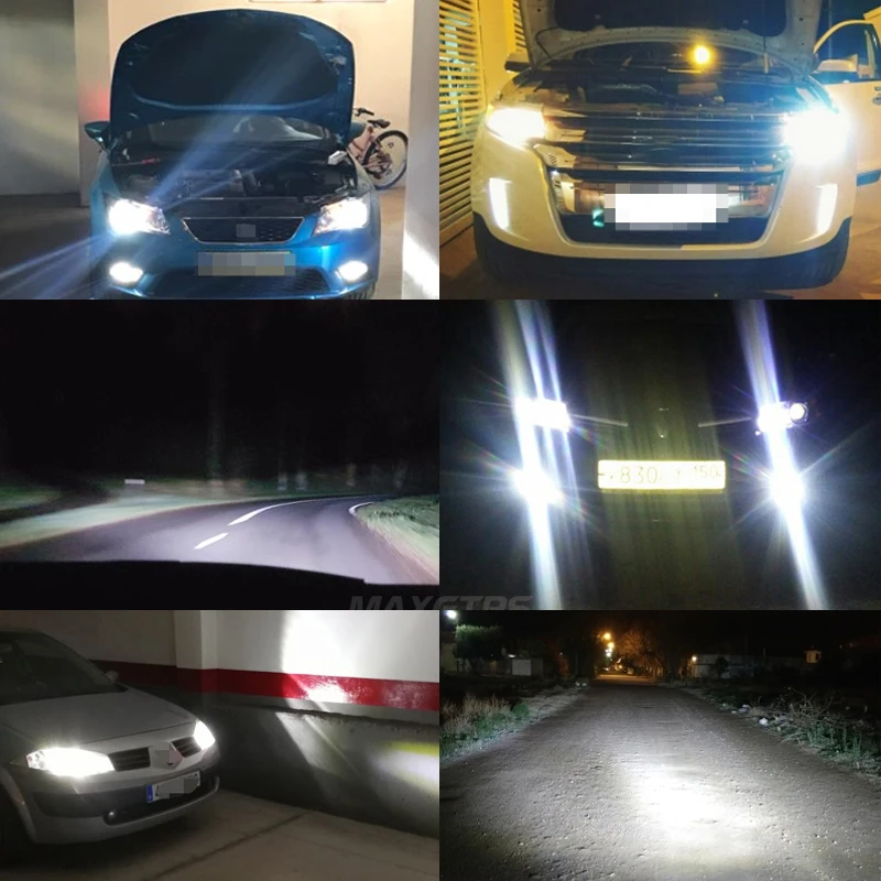 2x новейший с чипом CSP светодиодный H7 H8 H11 9012 9005 HB3 9006 HB4 Автомобильный прожектор