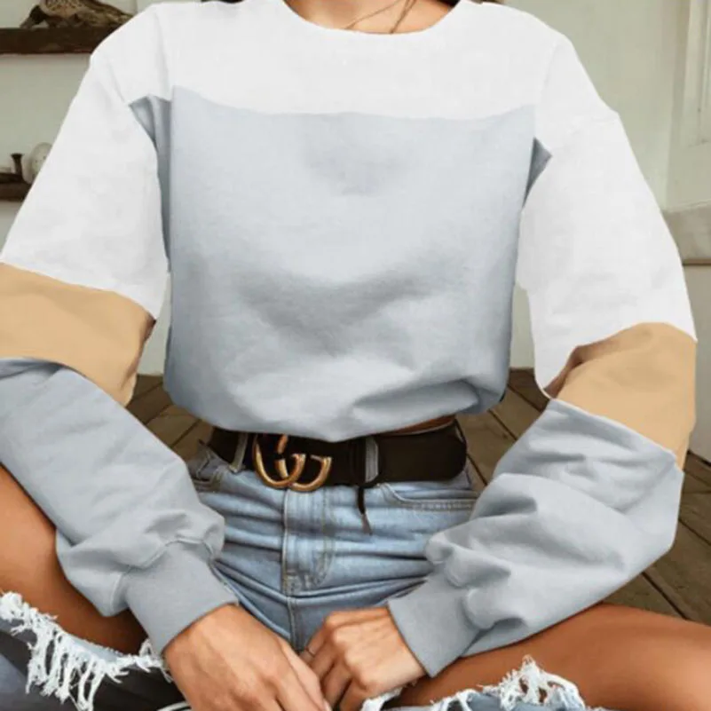 Autumn Winter New Women Hoodies O neck Sweatshirt