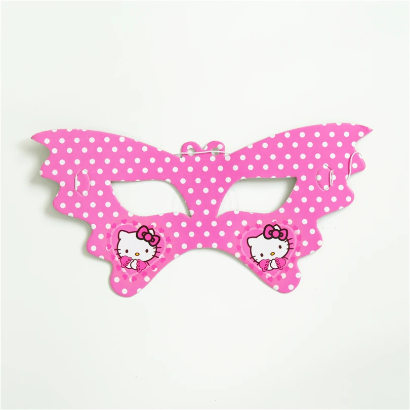 

10pcs/lot paper mask Hello Kitty Kids Birthday party supply event party supplies party Decoration Set