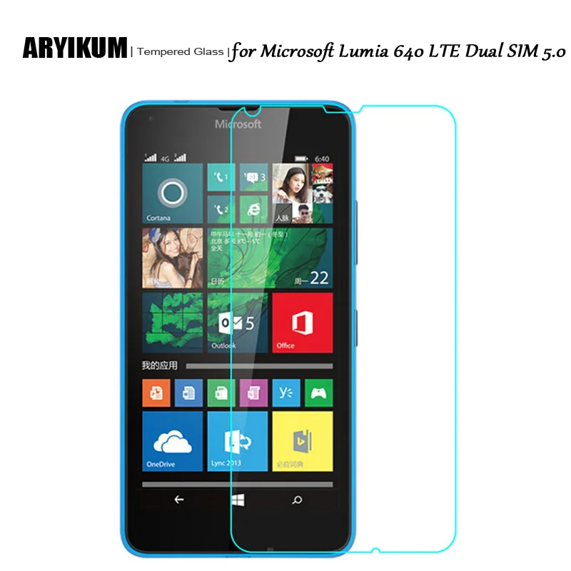 Закаленное Стекло для Microsoft Lumia 640 LTE Dual Sim 5.0 &quotЭкран протектор Защитная Плёнки Nokia
