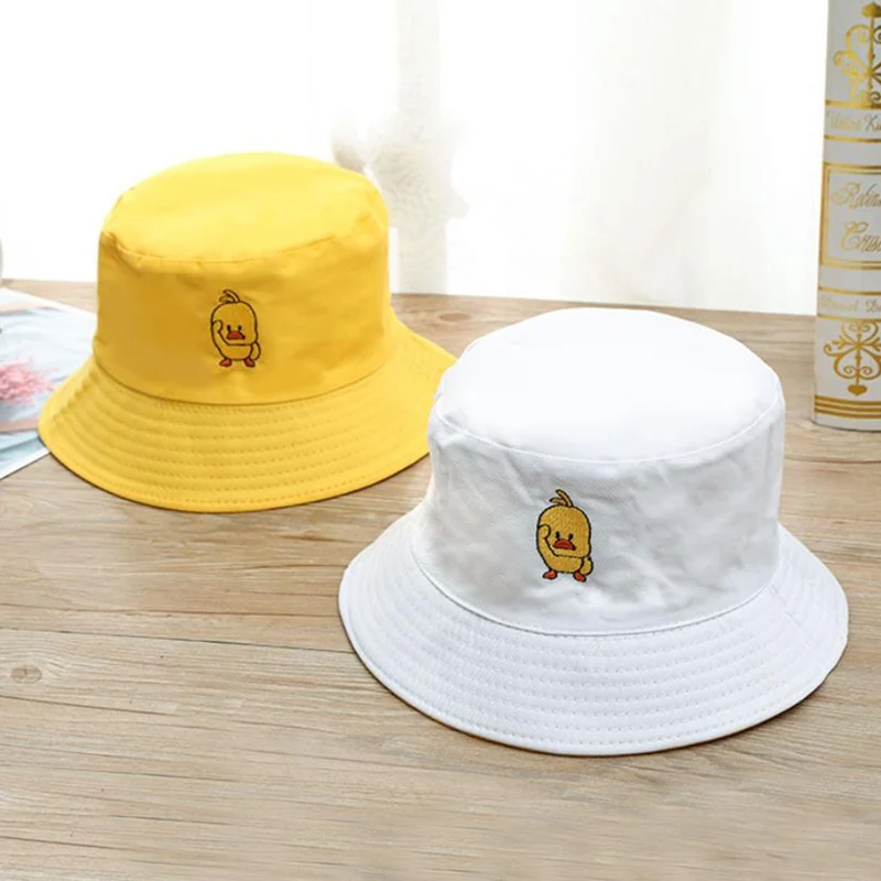 Korean Version Of The New Creative Hat Double sided Small Yellow Duck