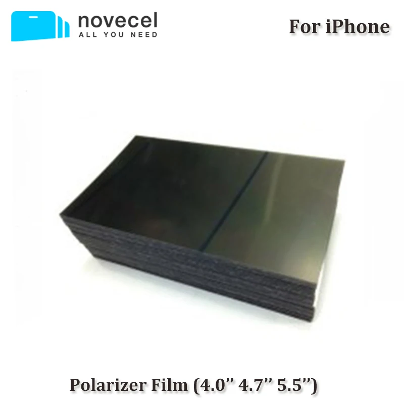 Novecel 50pcs Original quality LCD Polarizer Film For iPhone X 8G 8 Plus 6 6S 7 plus 5 5S 5c Polarization Light Film Replacement