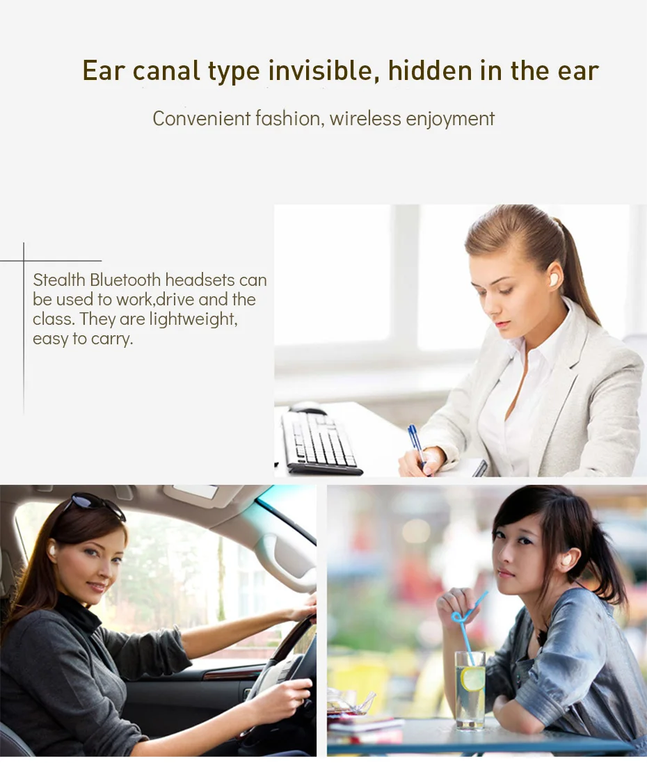 Wireless Earphones Bluetooth Noise Cancelling Bluetooth Earphone Sport Wireless Headset Mini Earphones For Samsung Galaxy (6)