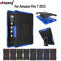 Чехол для Amazon Kindle Fire 7 2015 5th поколения Чехол принципиально Tablet Хен Мягкие Силиконовые Жесткий PC противоударный стенд основа