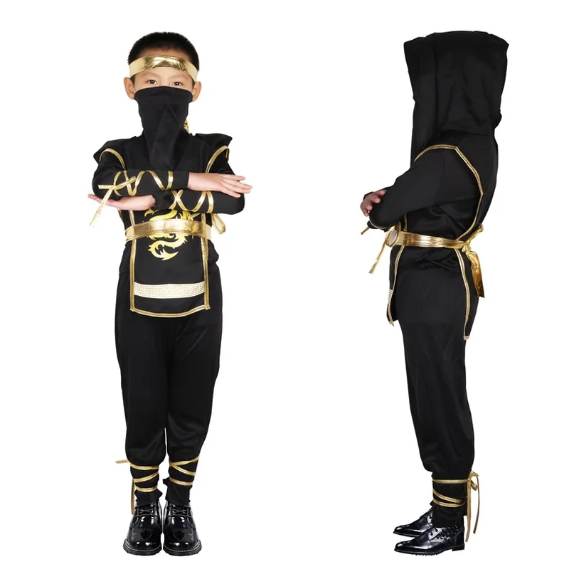 

2018 Children Halloween Party Cosplay Set Baby Kids Ninja Costumes Boys Christmas Day New Year Game Gift