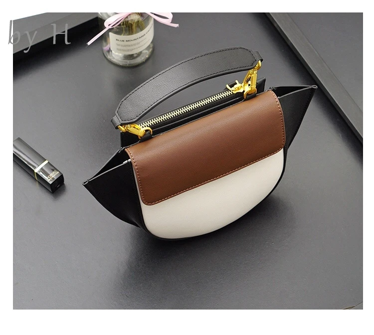 

by H womens shoulder bag 2019 genuine leather fashion luxury dumpling bag top handle bosla female cross body bag vacation tote