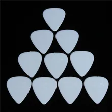 On sale 10pcsSet 0.71mm White Acoustic Guitar Picks Guitarra Guitar Plectrums For Musical Instruments Guitar Parts Accessories