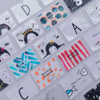 

Fashion Letter PVC Cartoon Card Holder Credit Student Cute ID Cards Passport cover Business Bancaire Card bag Protector