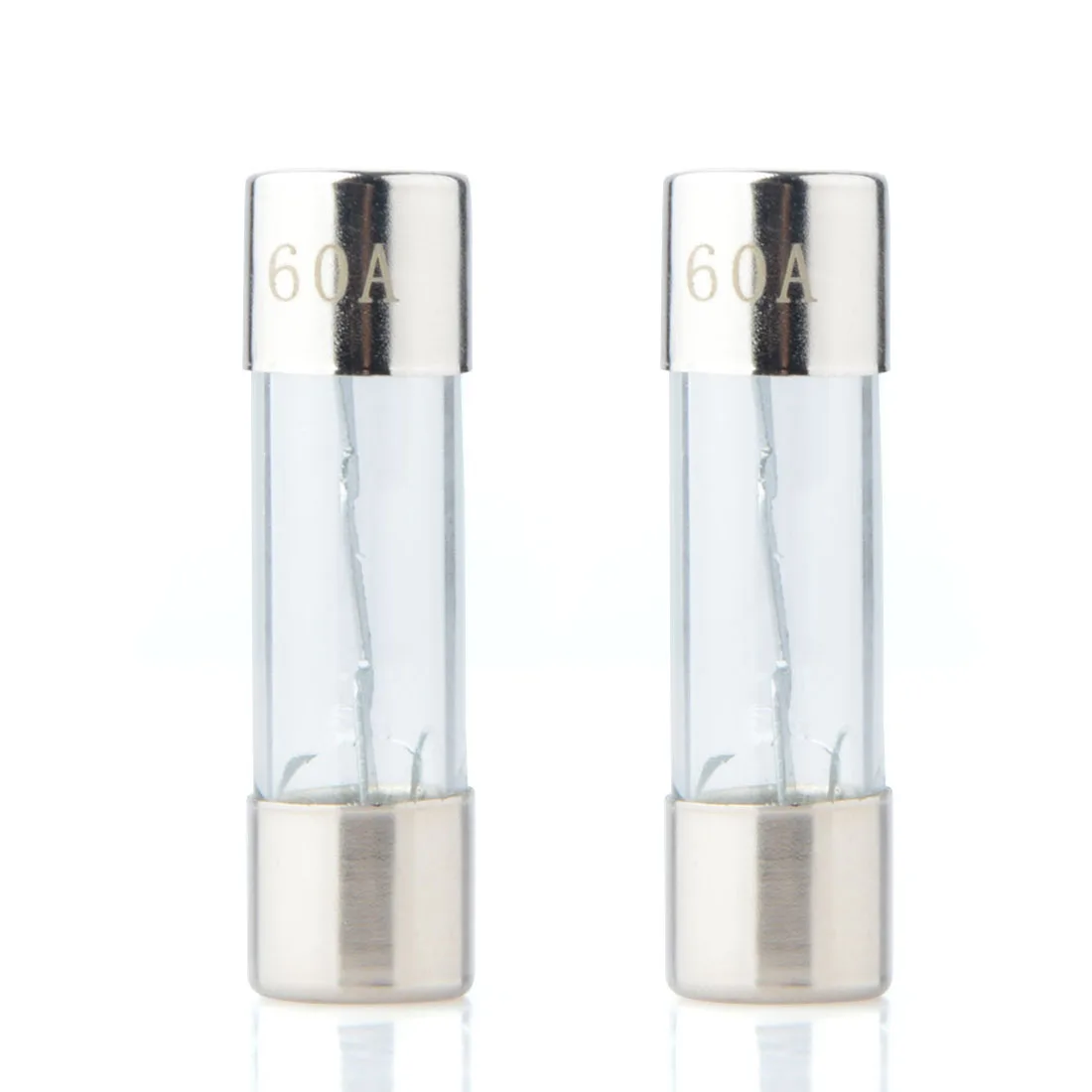 New 2 Pcs Motorcycle Car Audio 60A 38Mm X 10Mm Agu Glass Tube Fusesin