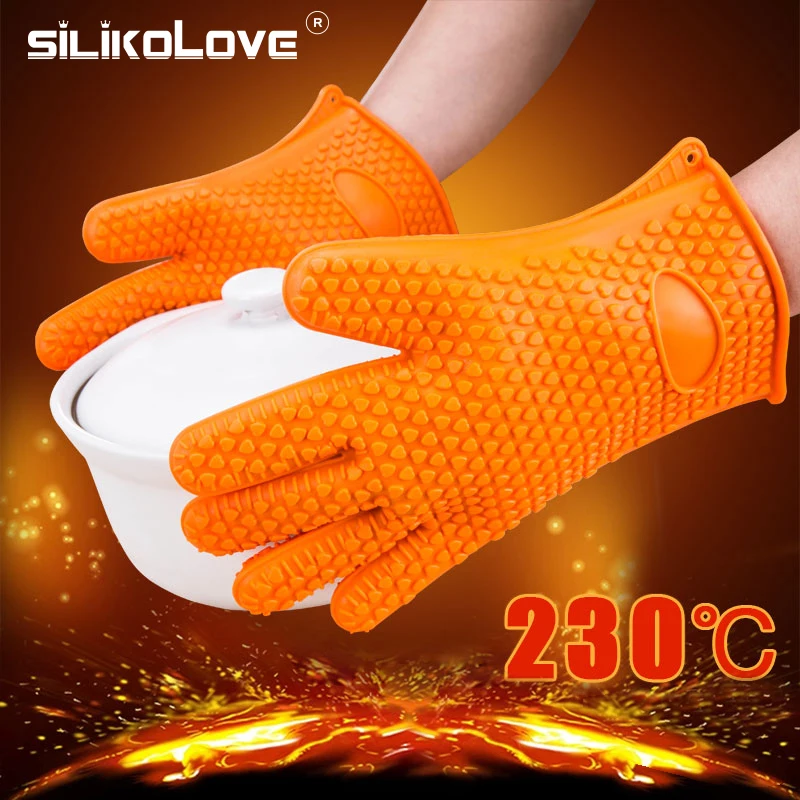 Buy 1 piece Silicone Gloves BBQ Grill Oven/Cooking