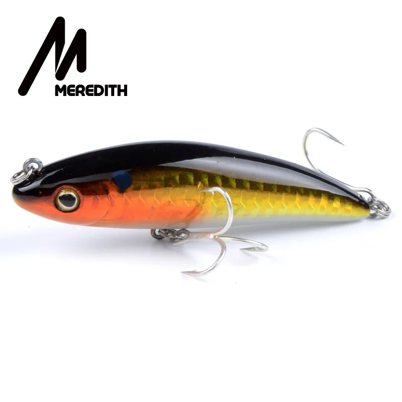 MEREDITH fishing популярная модель, качественные рыболовные приманки, VIB, маленькие карандашные приманки 75 мм 10 г, жесткие плавающие приманки