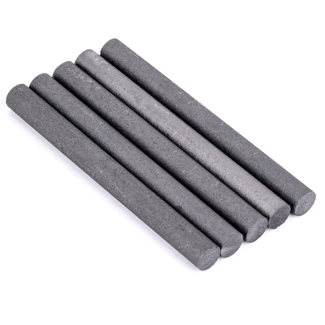 5pcs Black Carbon Rod Mayitr 99.99% Graphite Electrode Cylinder Rods Bars 100x10mm For Industry Tools