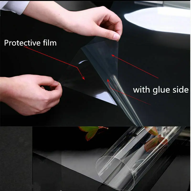 

Auto Car 2 Mil Transparent Safety Security Window Film Splash Prevention Film 90% UV Proof Adhesive Sticker Film Foils 1x15m